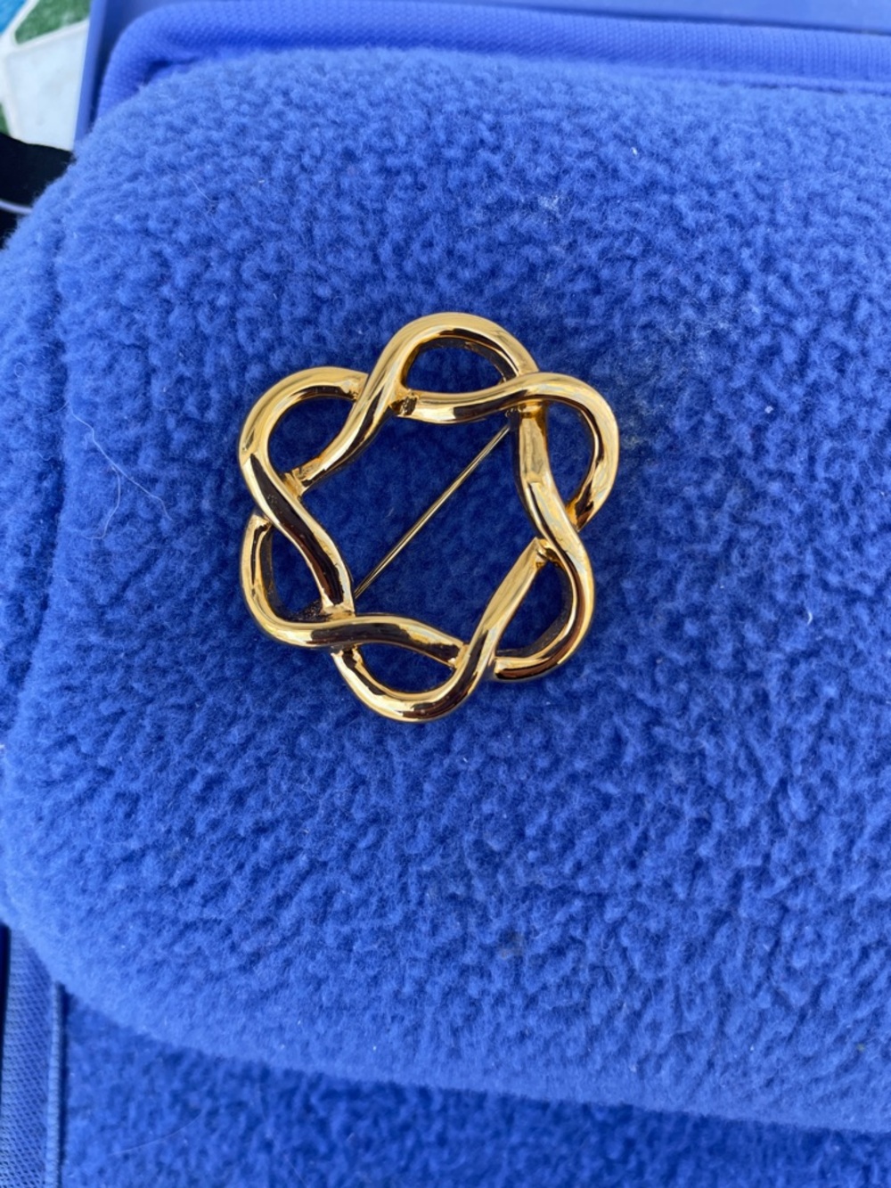 Gold Knot Loop Brooch - Women's Jewelry perfect on a suit sweater